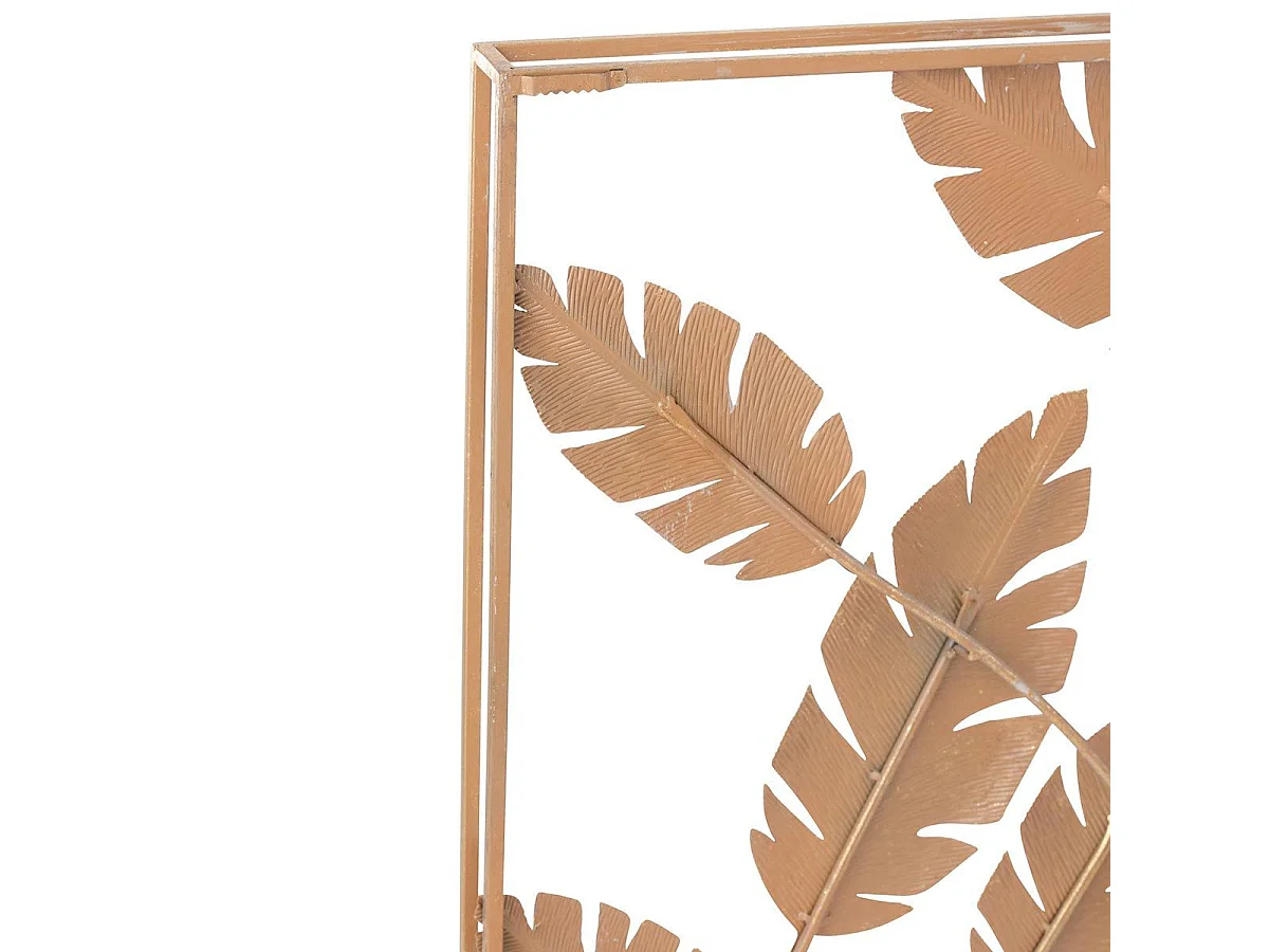 Décoration Murale "Feuilles Métal" 119cm Or