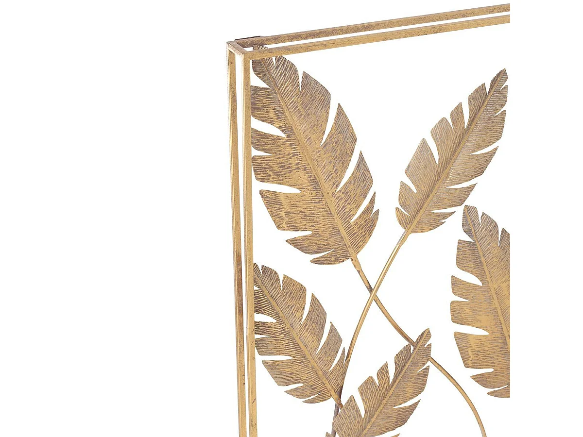 Décoration Murale "Feuilles Métal" 119cm Or