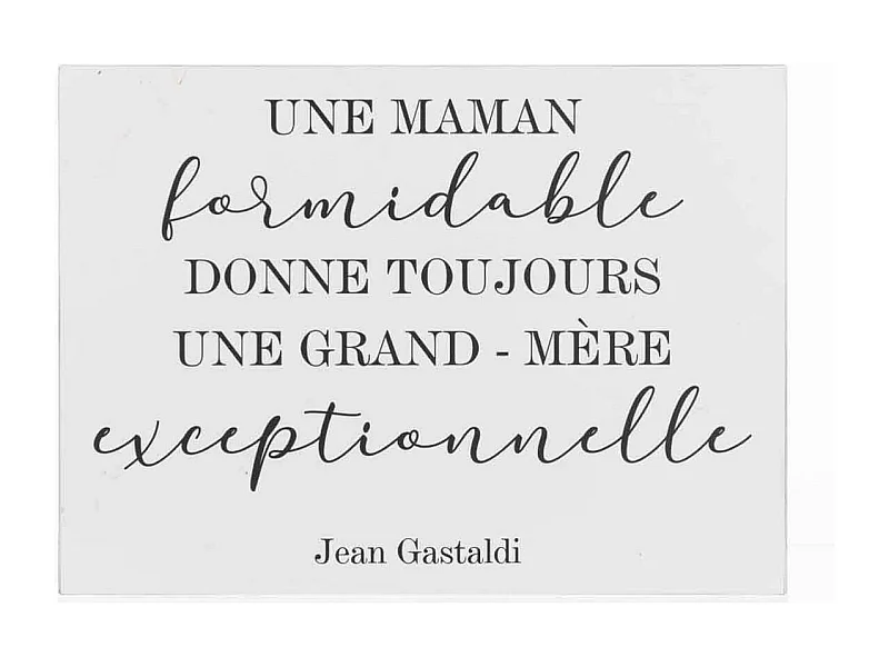Pancarte Murale Déco "Maman" 61cm Blanc