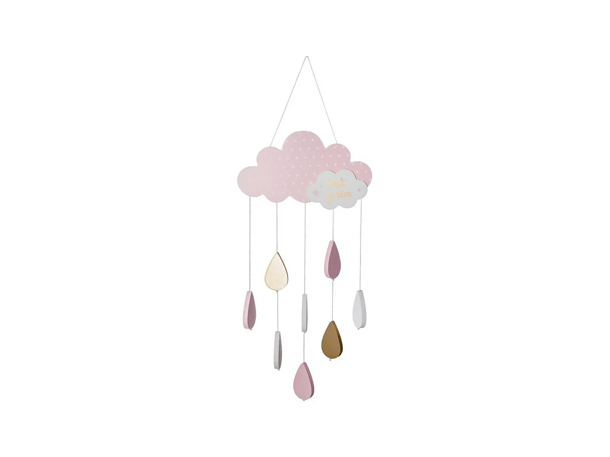 Suspension Enfant "Nuage" 57cm Rose