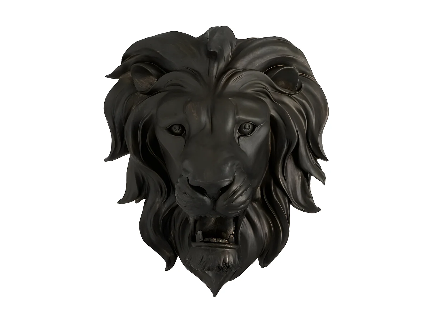 Décoration Murale "Tête de Lion" 48cm Noir