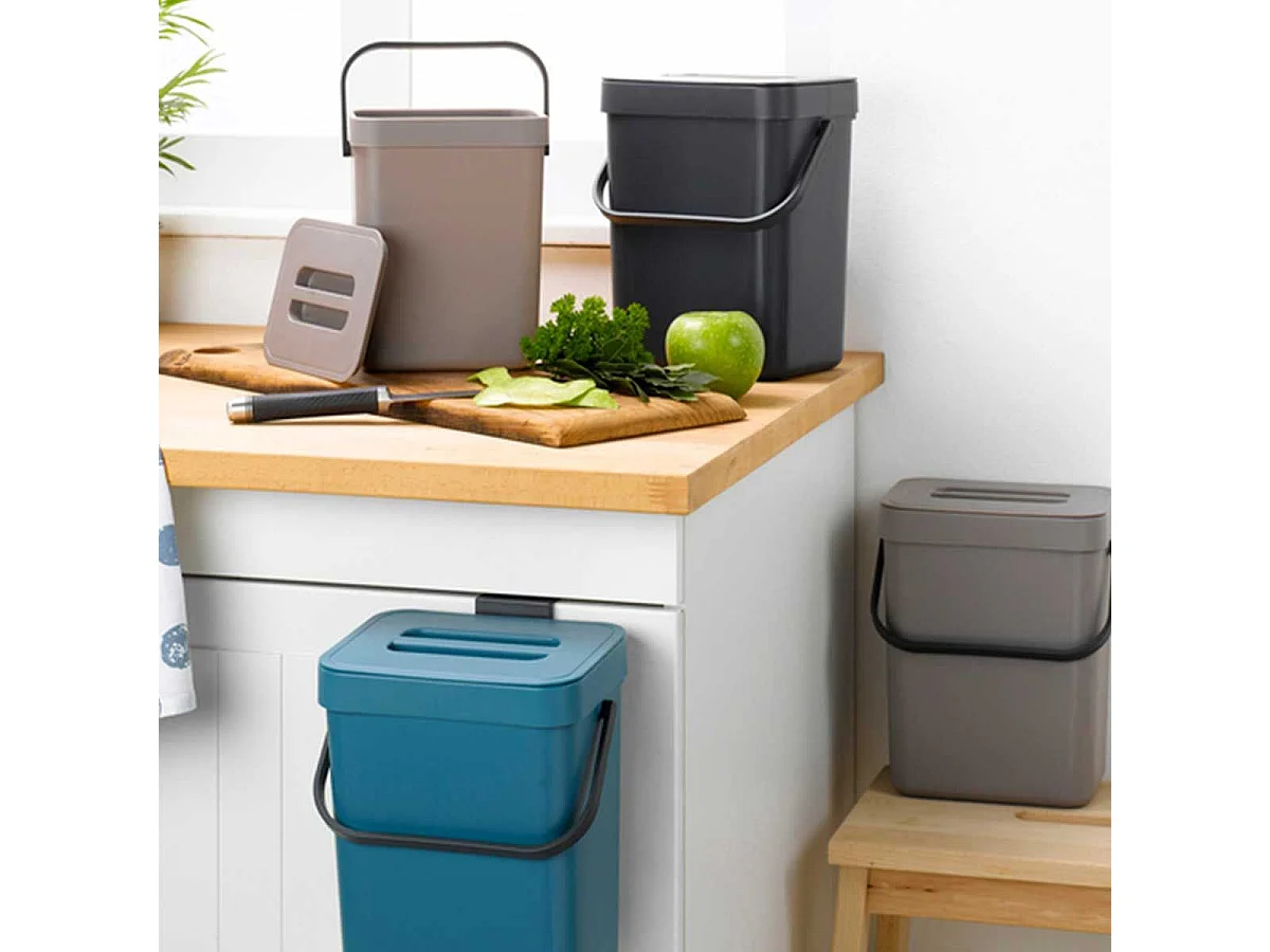 Poubelle de Compost Accrochable "Merle" 3L Anthracite