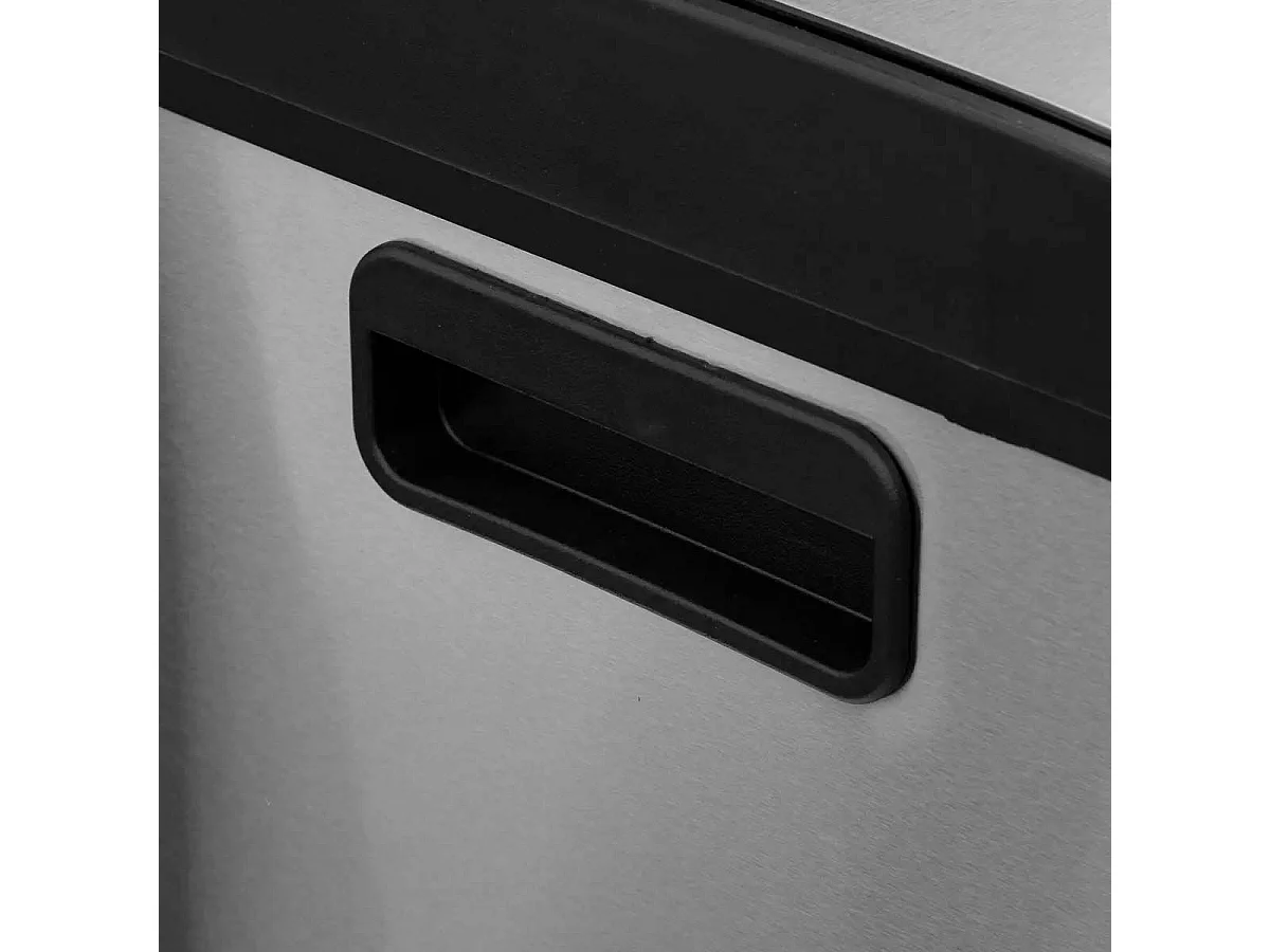 Poubelle de Tri 2 Bacs en Inox "Ariane" 30L Argent