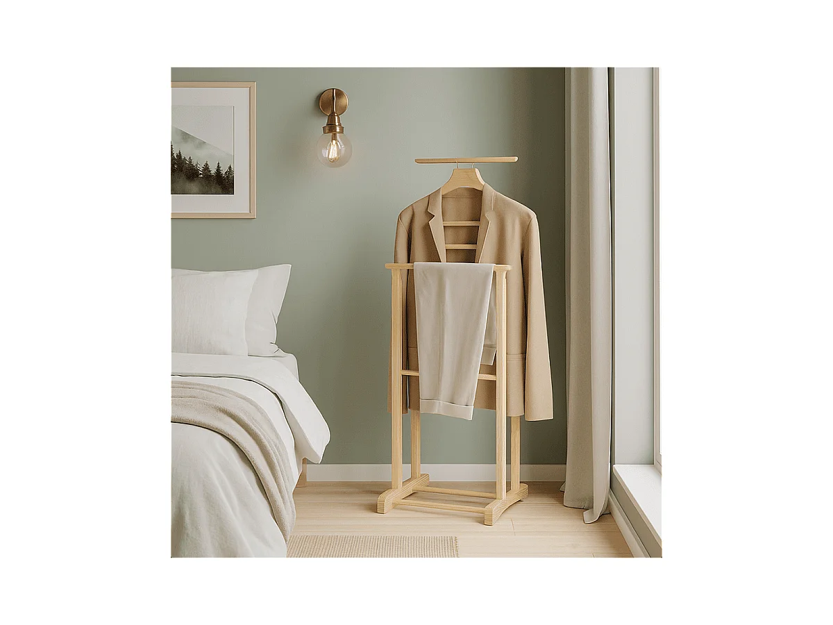 Valet en bois massif - H102 cm