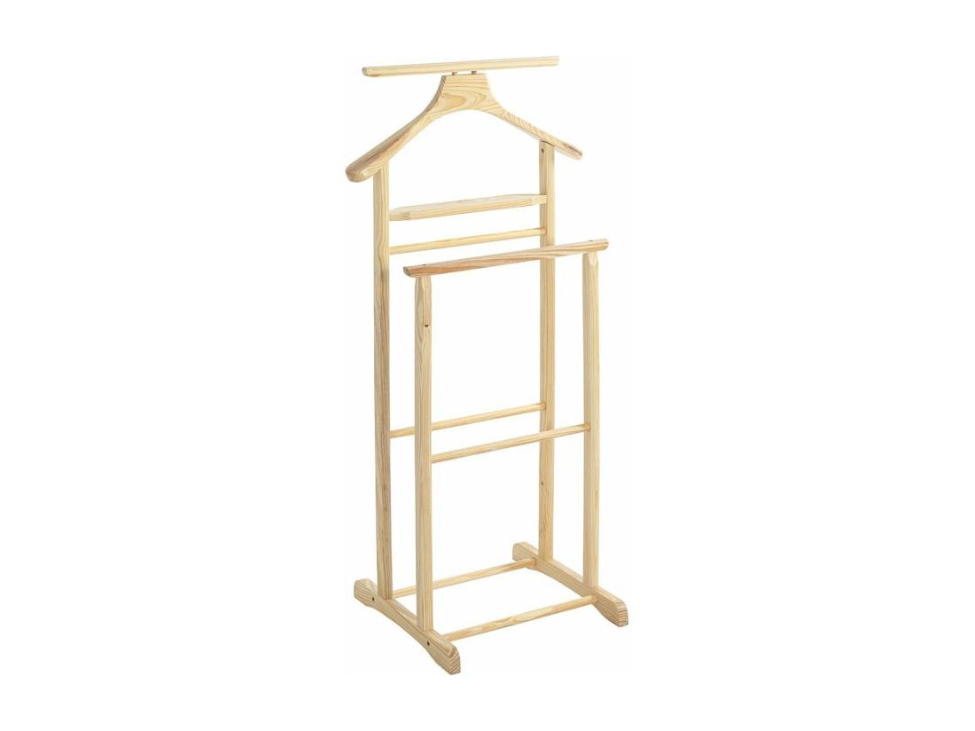 vente unique Valet de Chambre en Bois "Veoh" 102cm Naturel
