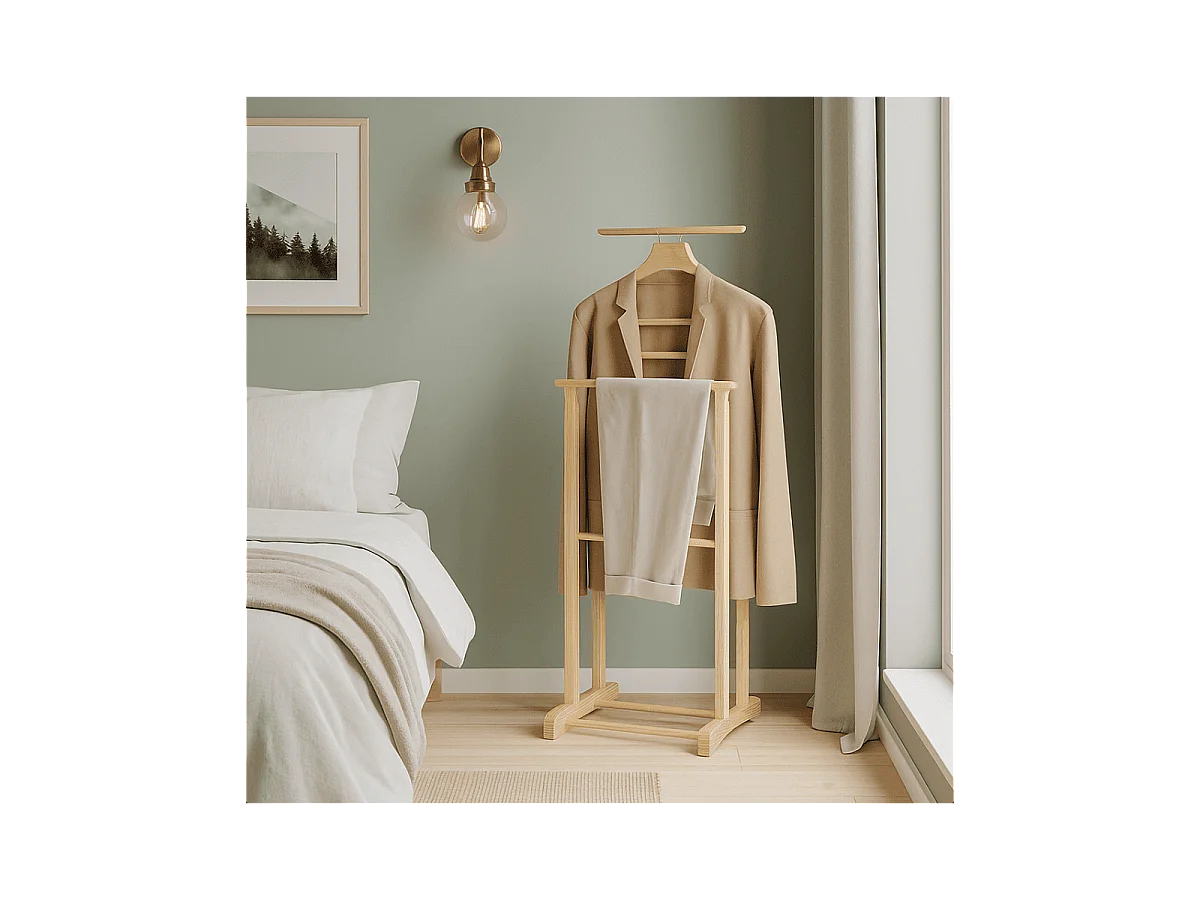 Valet en bois massif - H102 cm