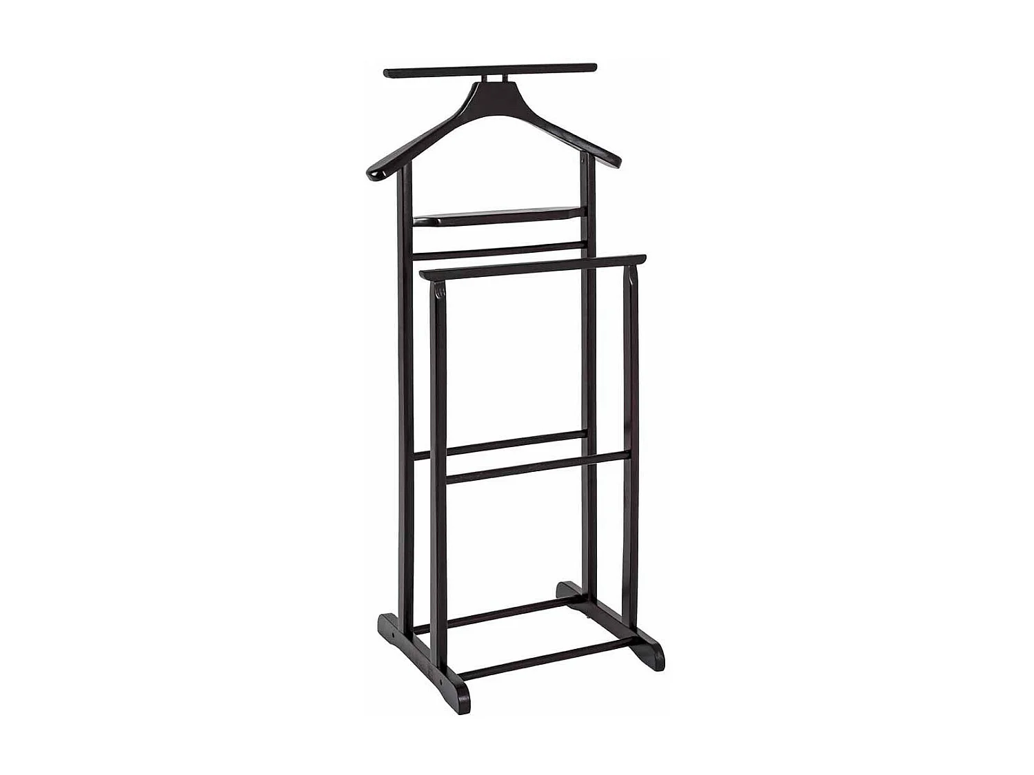 Valet de Chambre en Bois "Veoh" 102cm Marron Foncé