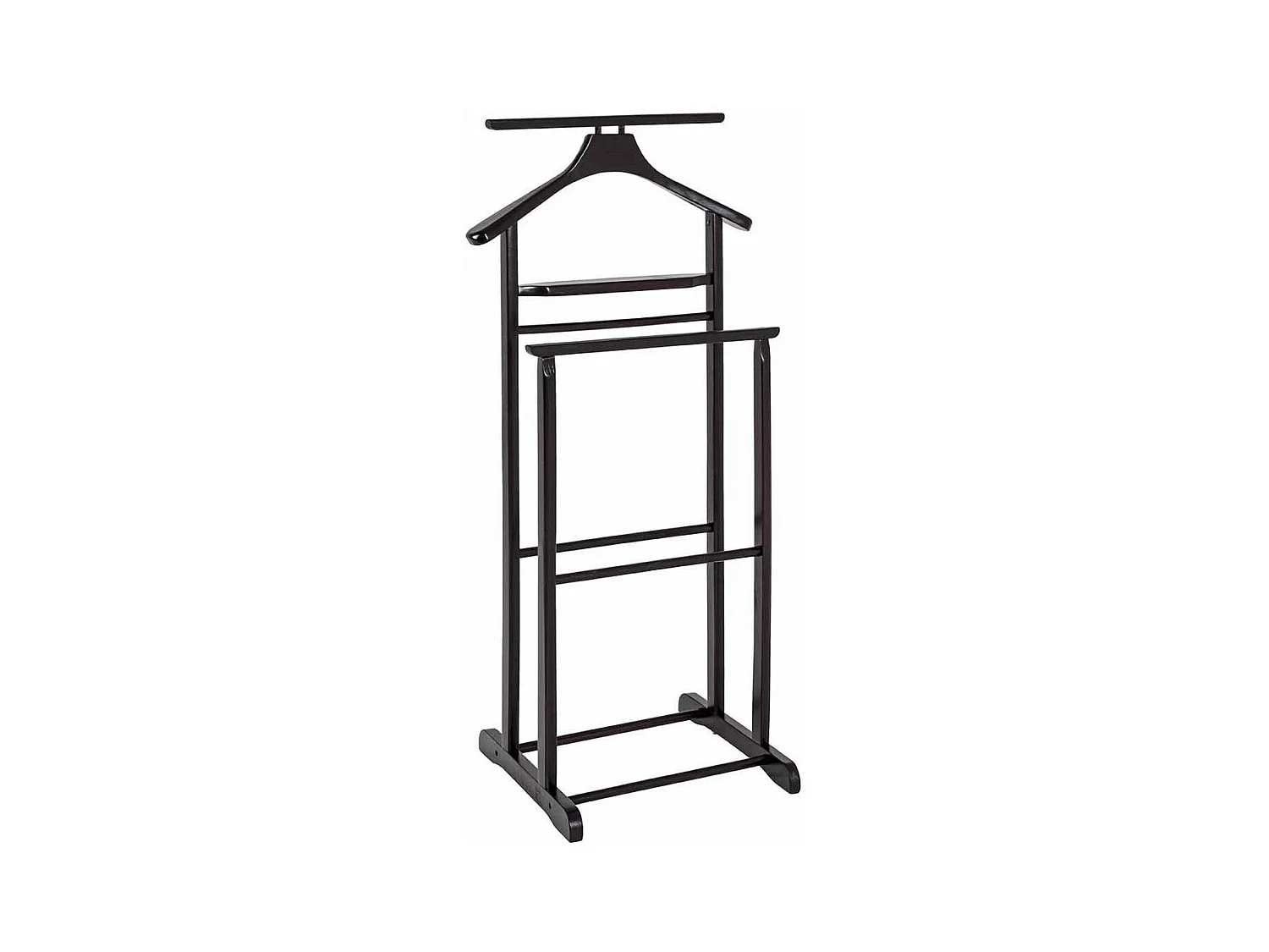 Valet de Chambre en Bois "Veoh" 102cm Marron Foncé