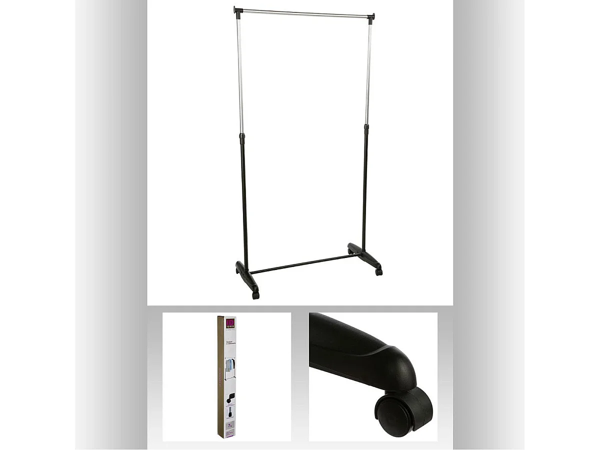 Portant à Vêtements "Simple" 160cm Noir