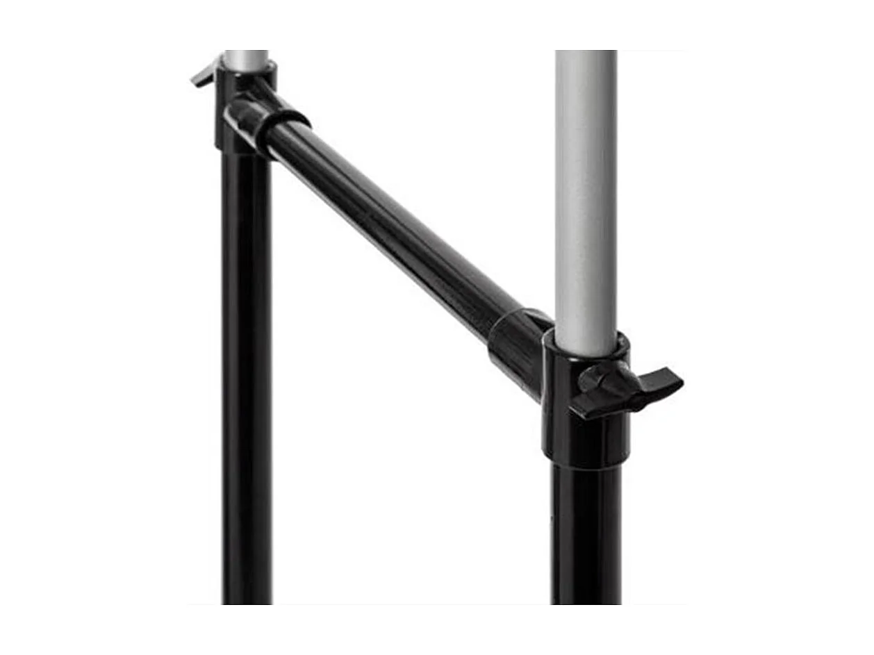 Cabide Duplo Extensível Preto 160x80 cm