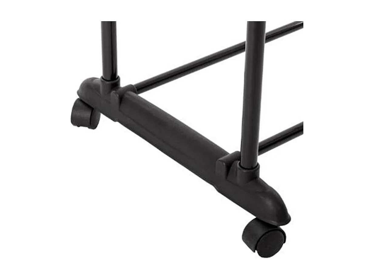 Cabide Duplo Extensível Preto 160x80 cm