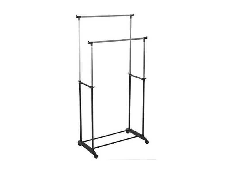 Double Portant à Vêtements "Arropa" 160cm Noir