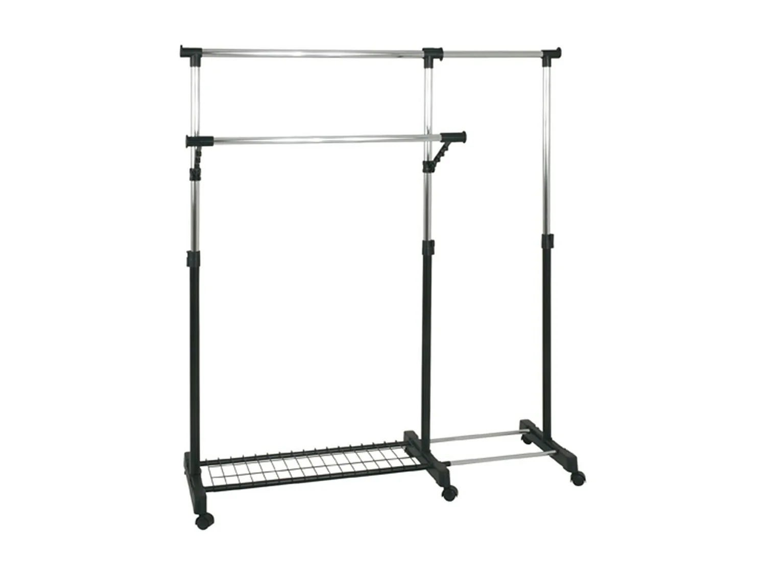 Portant à Vêtements "2 Tringles" 170cm Noir