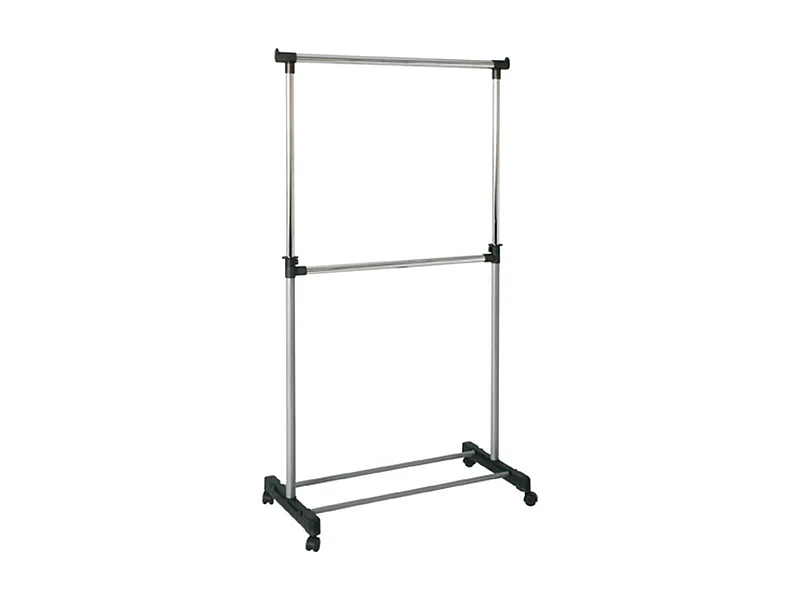 Portant à Vêtements "Penderie" 210cm Argent