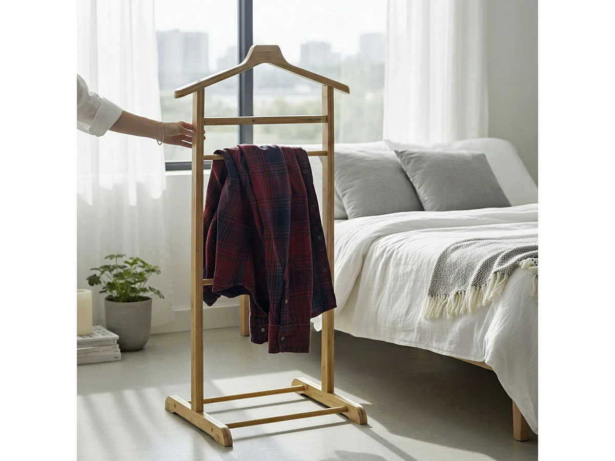 Valet de Chambre en Bambou "Stacy" 97cm Naturel