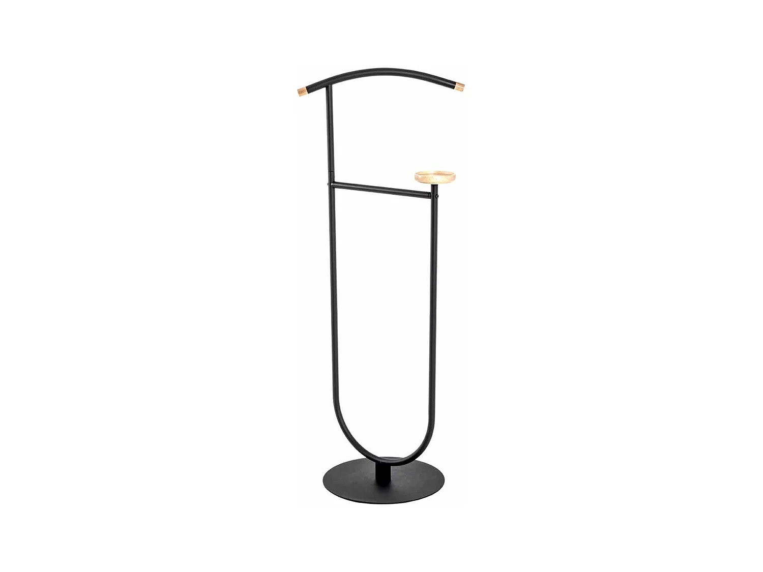 Valet de Chambre Design "Malia" 115cm Noir & Naturel