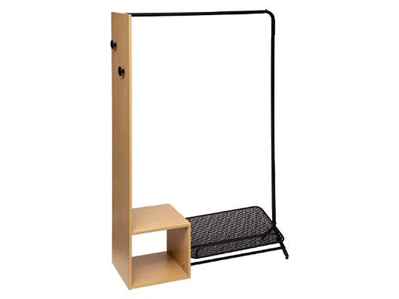 Portant à Vêtement "Silo" 165cm Naturel & Noir