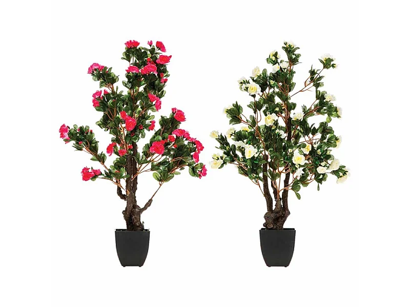 Plante Artificielle "Azalée" 81cm Blanc