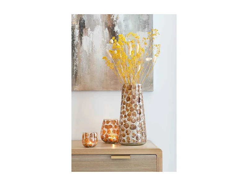Bouquet de Fleurs Artificielles "Gypsophile" 81cm Ocre