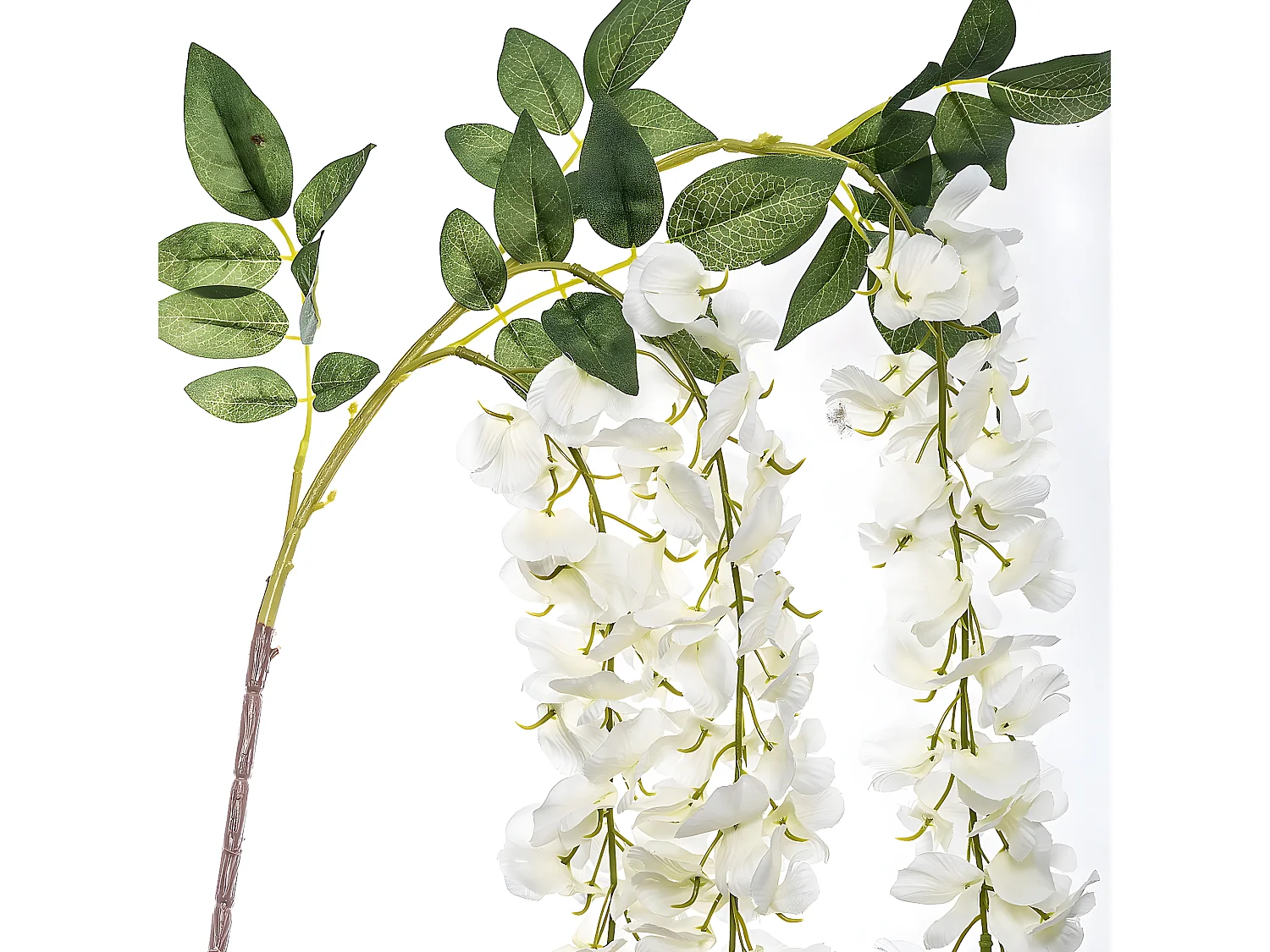 Fleur Artificielle "3 Glycines" 130cm Blanc