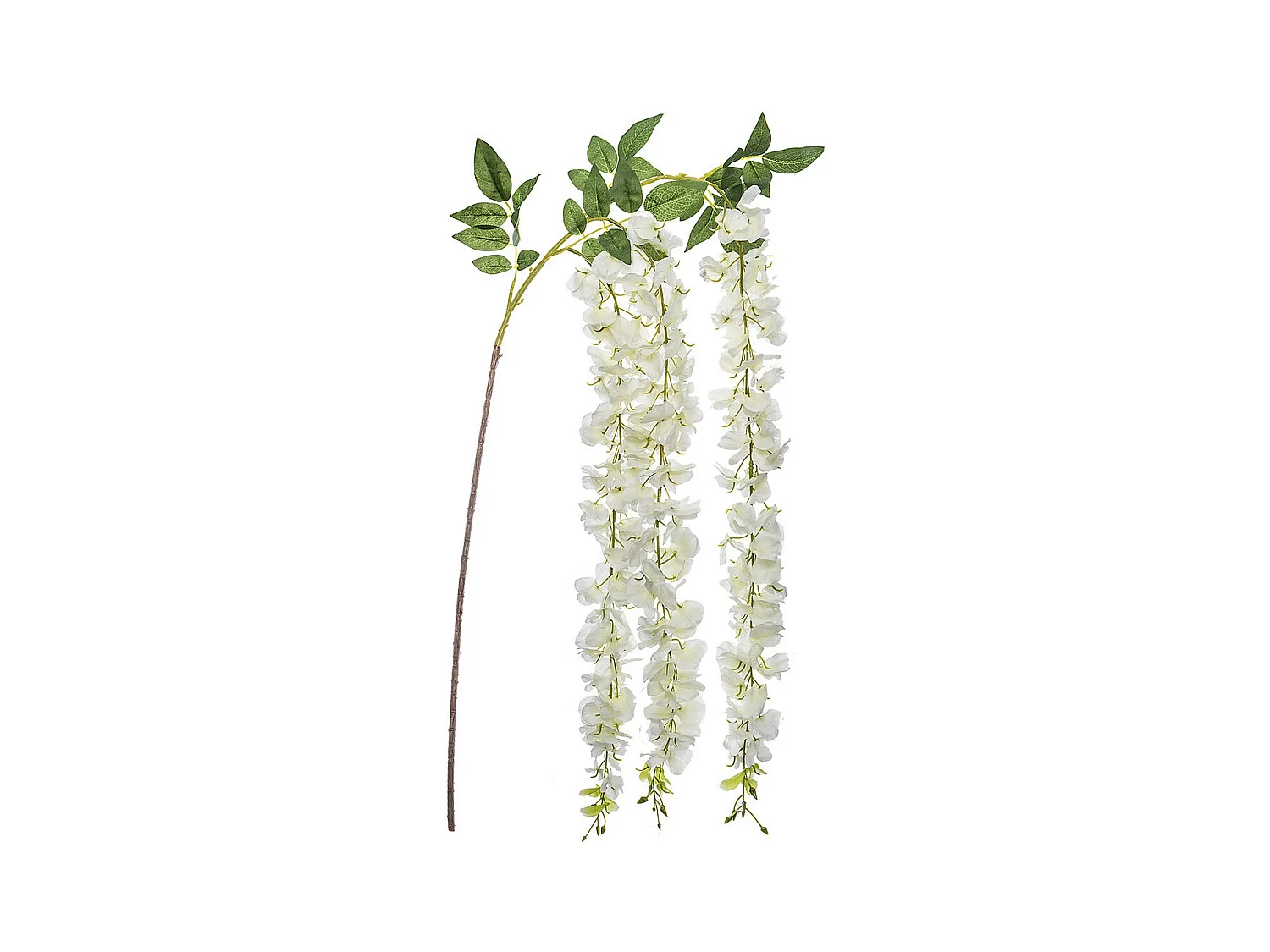 Fleur Artificielle "3 Glycines" 130cm Blanc