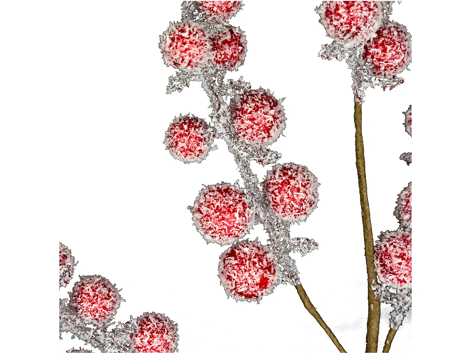 Branche de Boules "Génération Vintage" 50cm Rouge