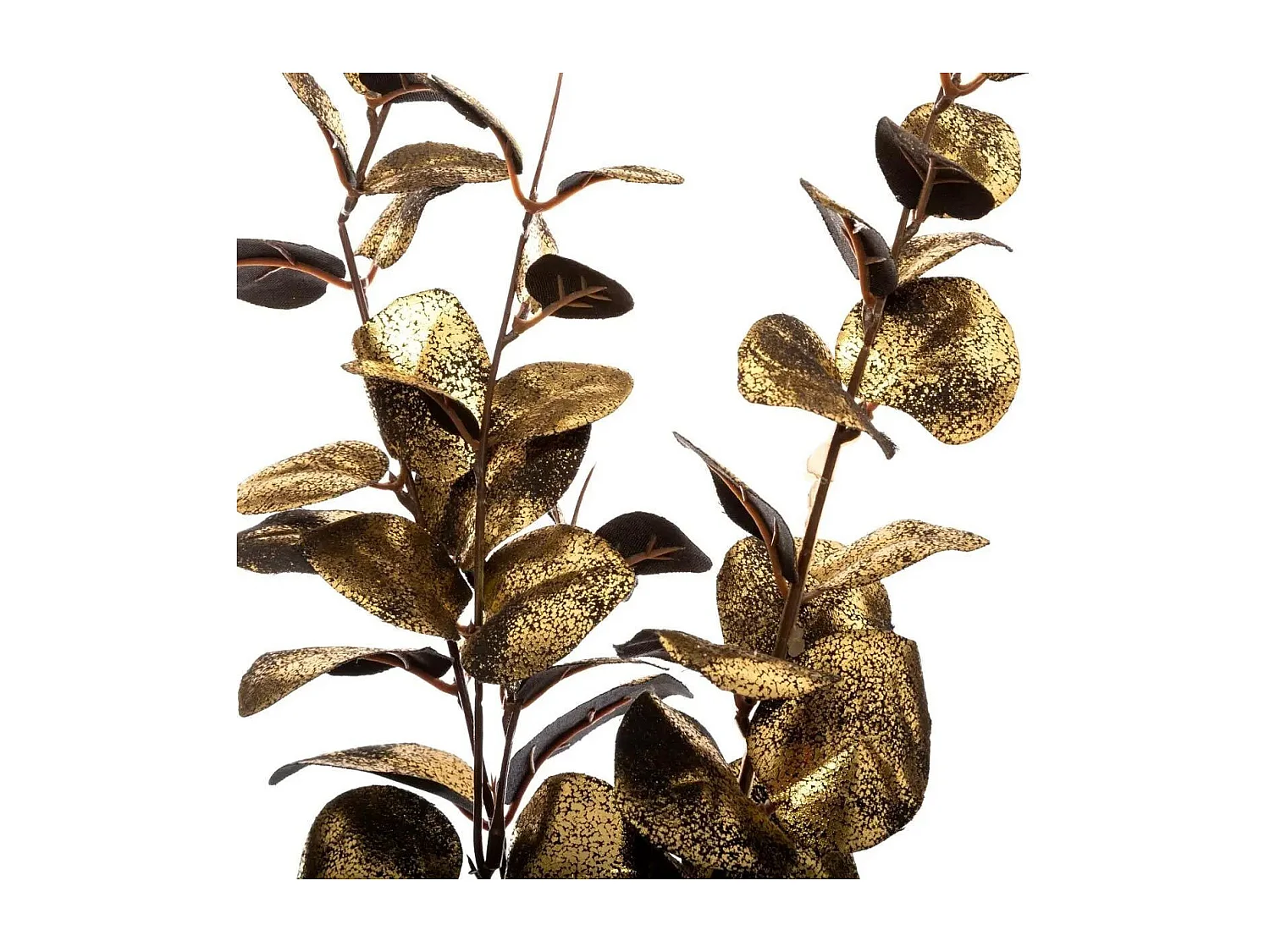 Branche d'Eucalyptus Déco "Soir" 76cm Noir & Or