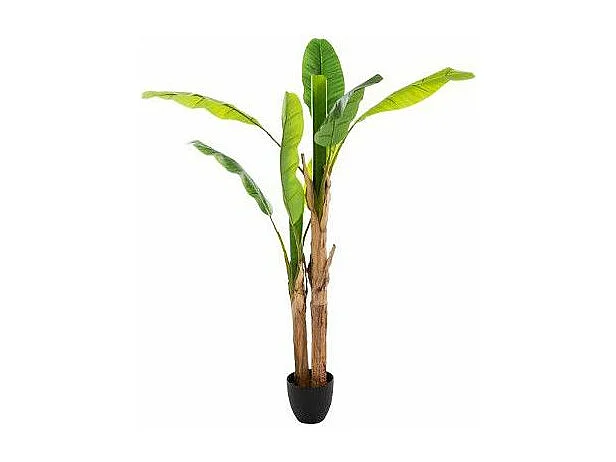 Plante Artificielle "Bananier Double" 160cm Vert