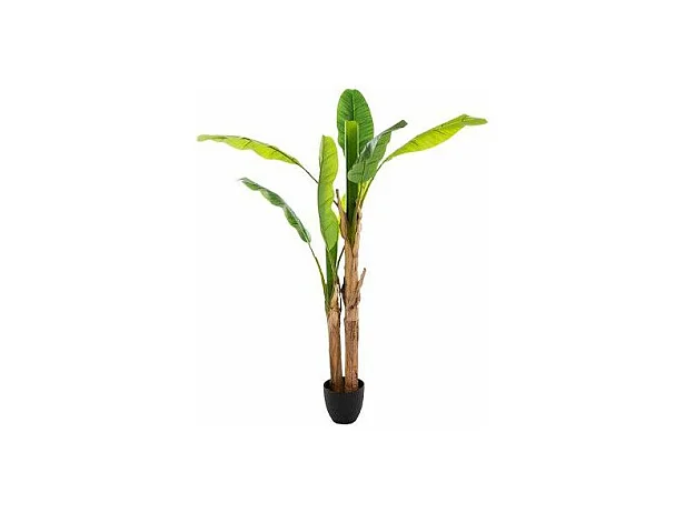 Plante Artificielle "Bananier Double" 160cm Vert