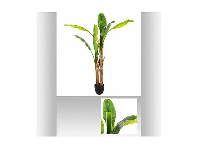Plante Artificielle "Bananier Double" 160cm Vert
