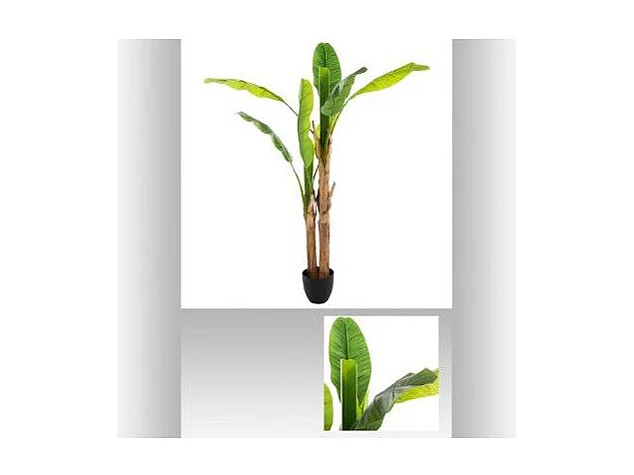 Plante Artificielle "Bananier Double" 160cm Vert