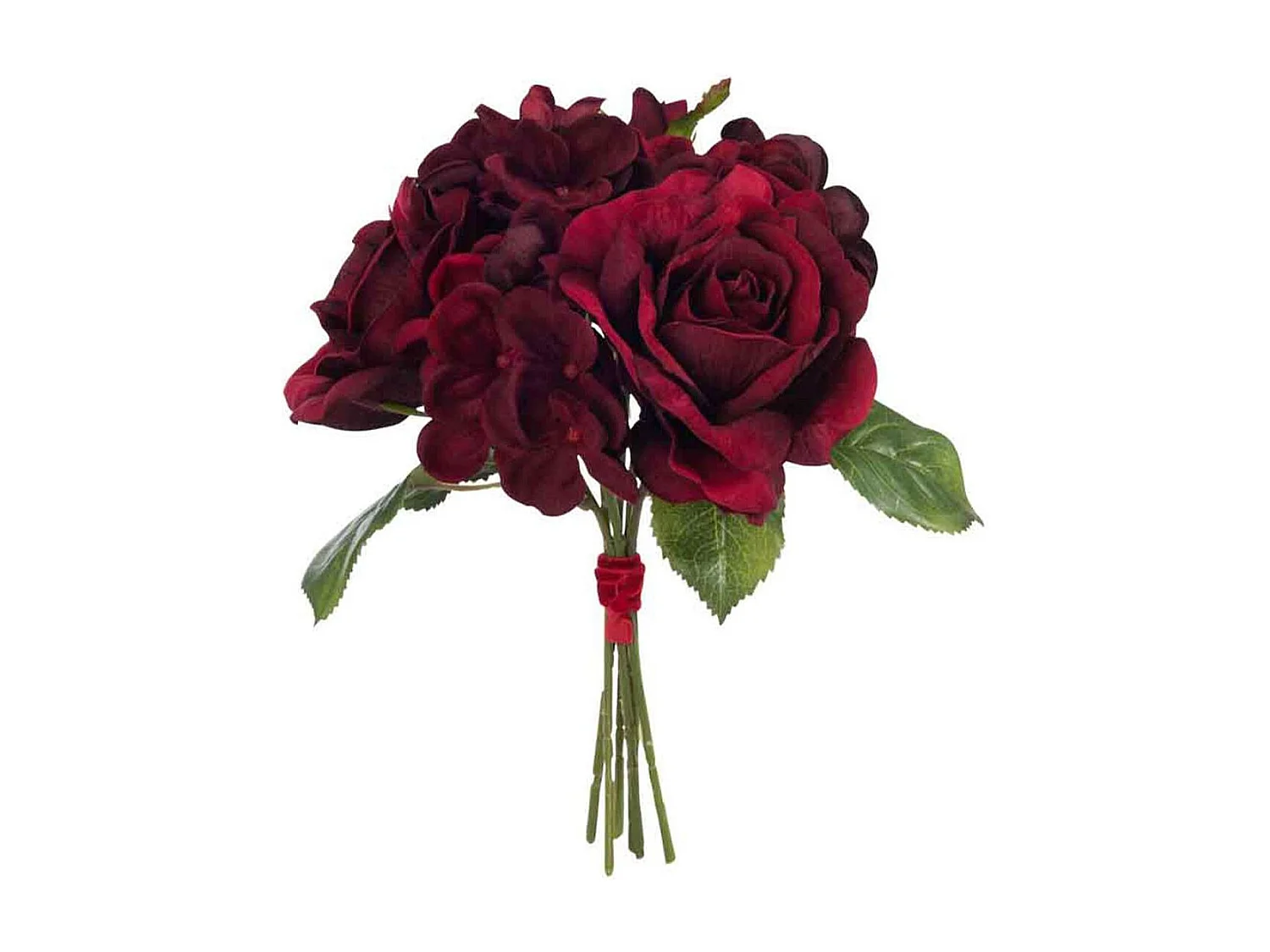 Ramo de rosas de plástico rojas 17x17x25 cm