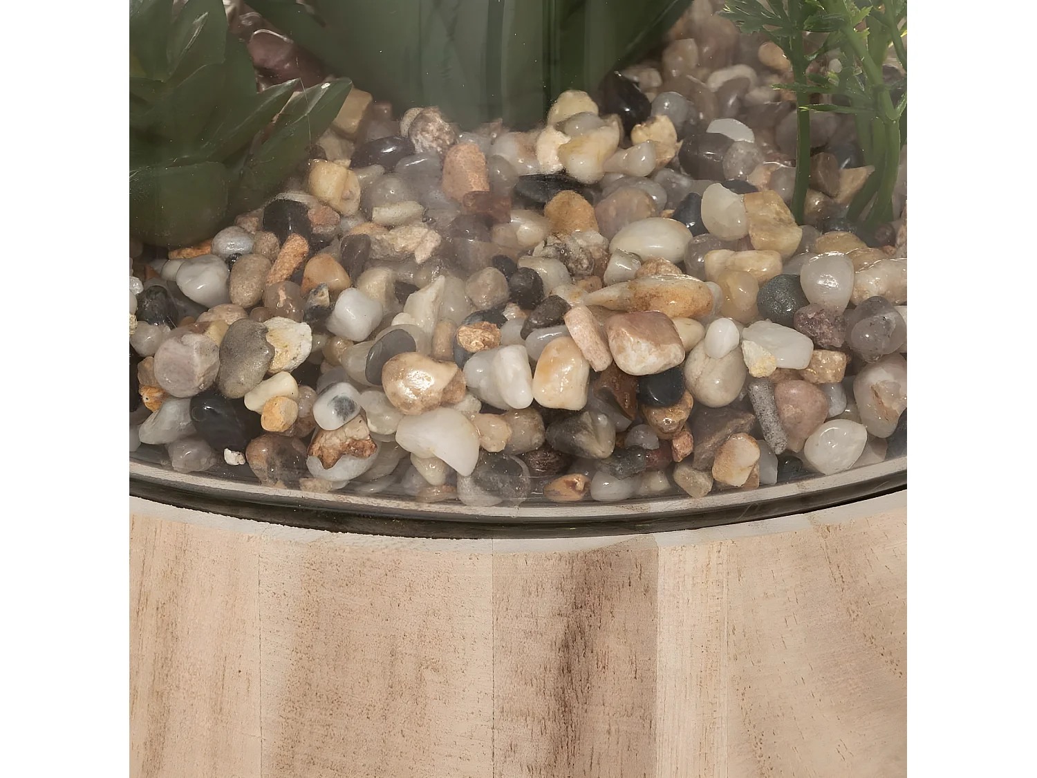 Terrarium en Verre & Bois "Brito" 17cm Transparent