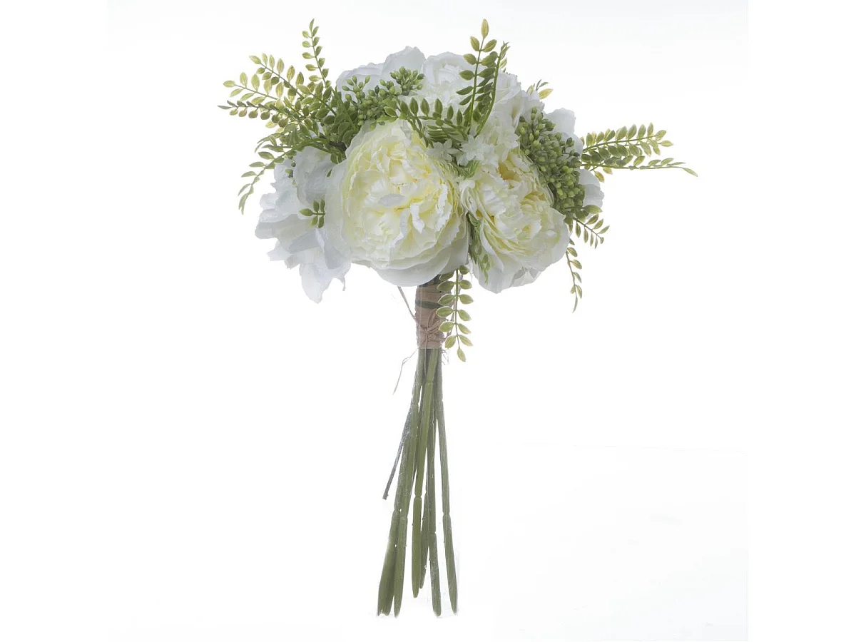 Bouquet de Fleurs "Cecil" 35cm Blanc