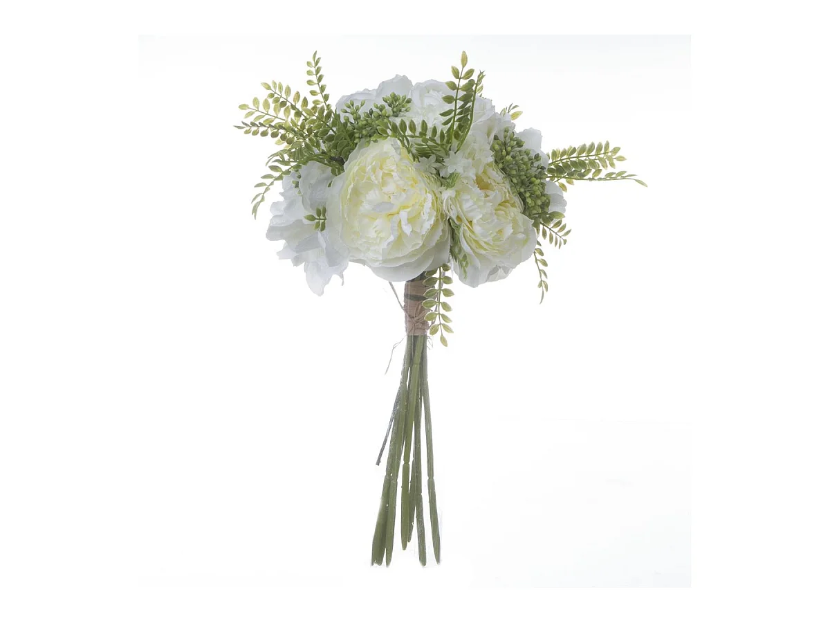 Bouquet de Fleurs "Cecil" 35cm Blanc