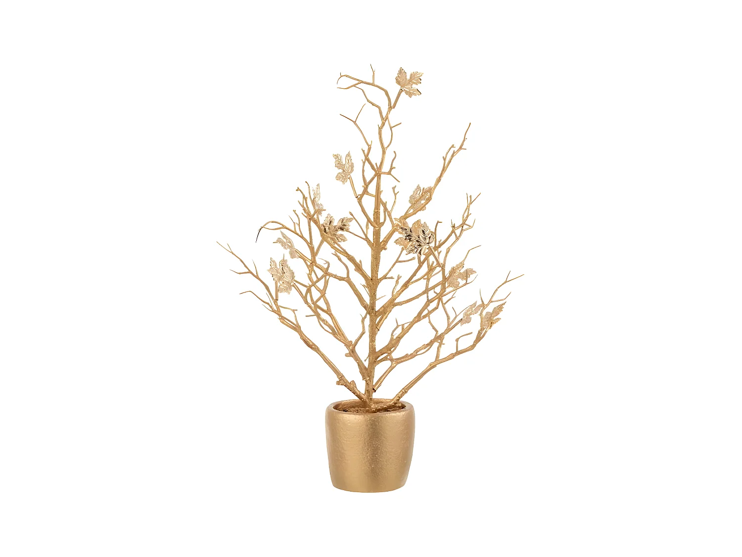 Plante Artificielle "Arbre & Feuilles" 44cm Or
