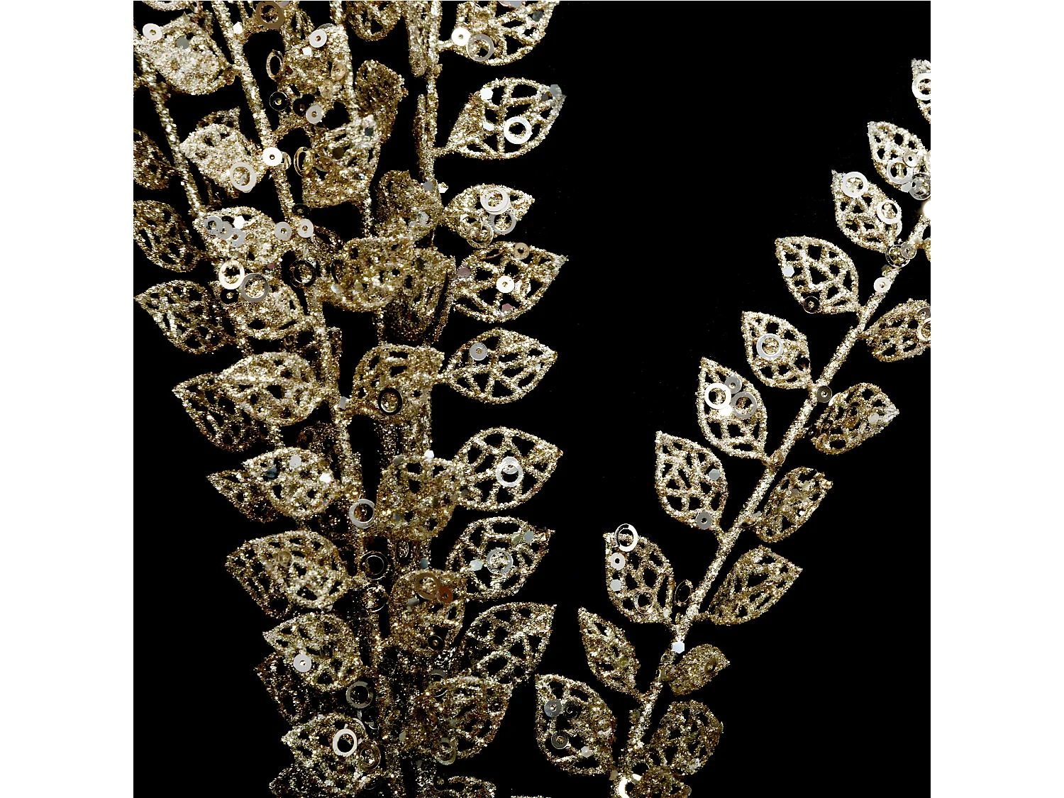 Branche 5 Feuilles "Galerie des Merveilles" 100cm Or