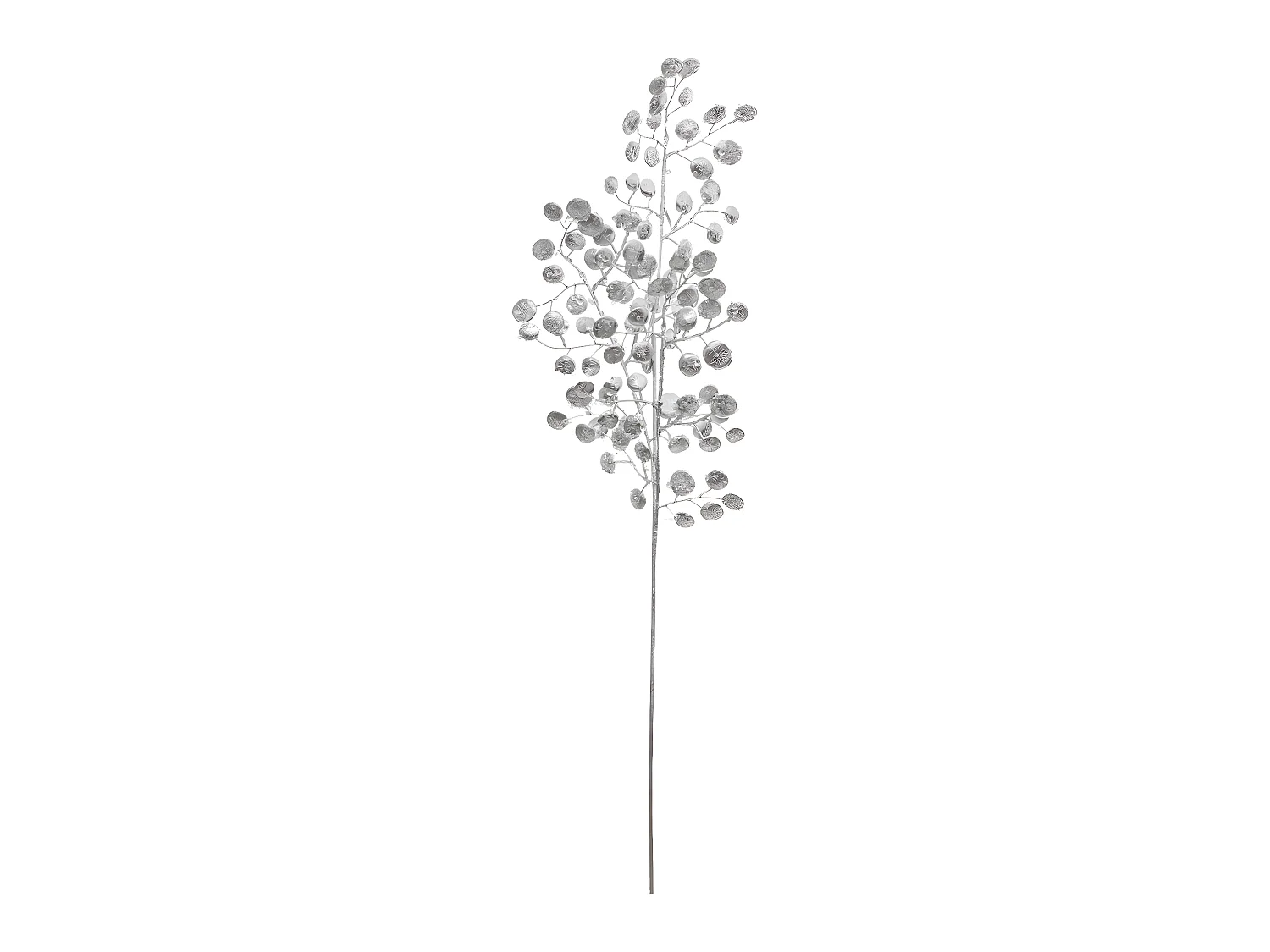 Branche de Fleurs "Souffle Polaire" 75cm Argent