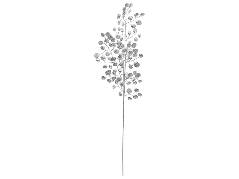 Branche de Fleurs "Souffle Polaire" 75cm Argent