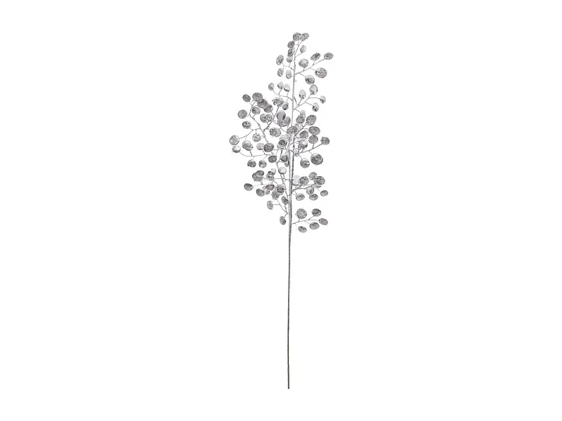 Branche de Fleurs "Souffle Polaire" 75cm Argent