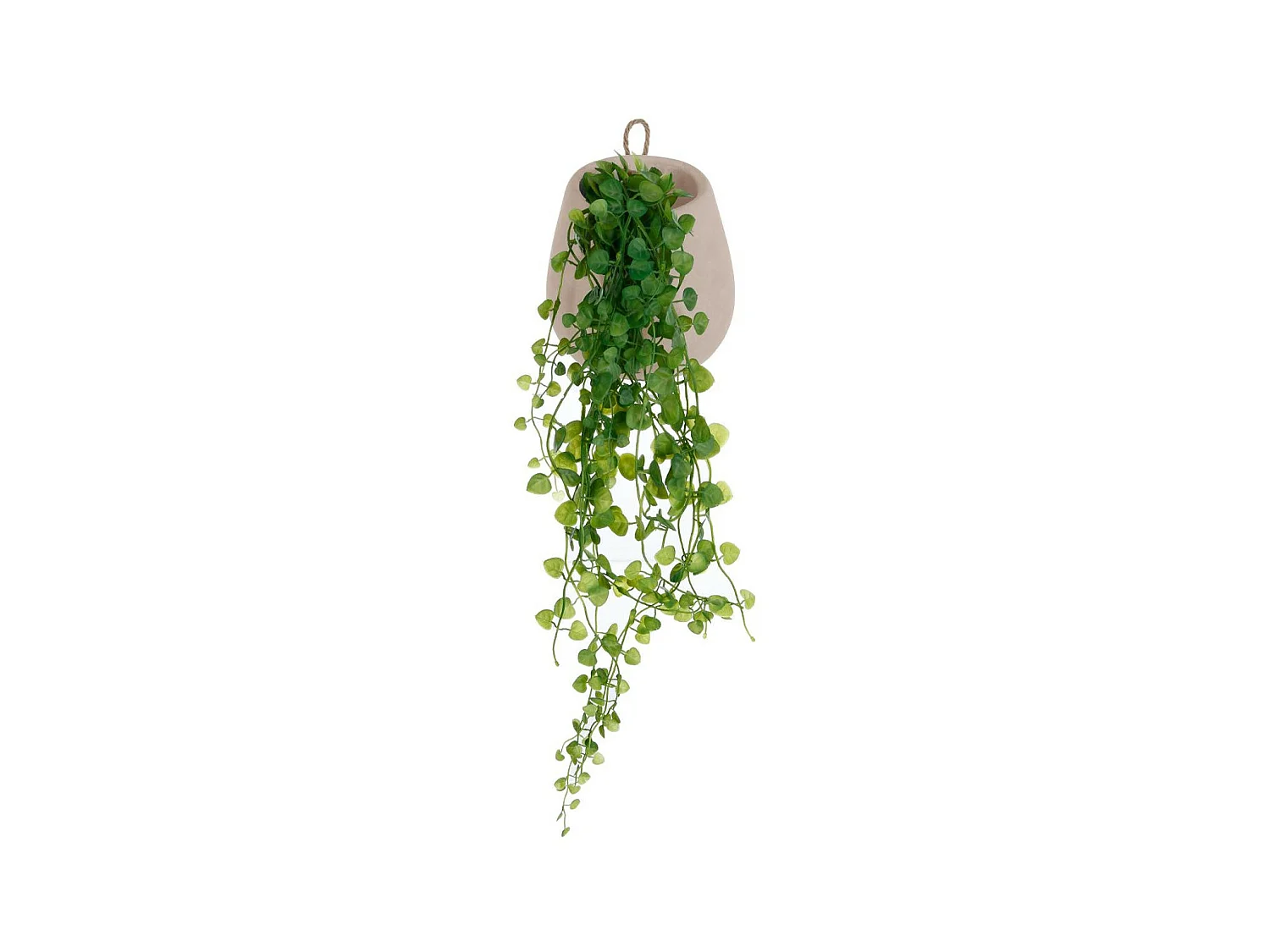 Lierre Artificiel en Pot "Mailo" 62cm Gris Clair