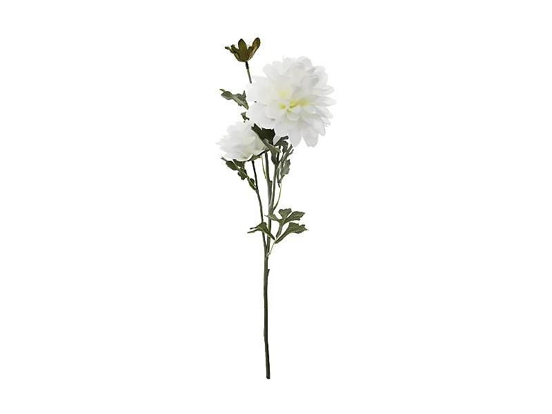 Fleur Artificielle "Dahlia" 62cm Blanc