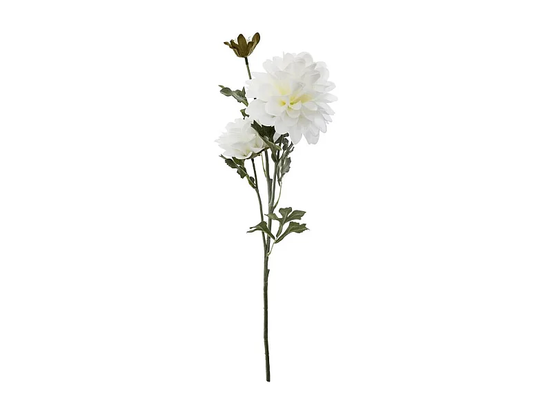 Fleur Artificielle "Dahlia" 62cm Blanc