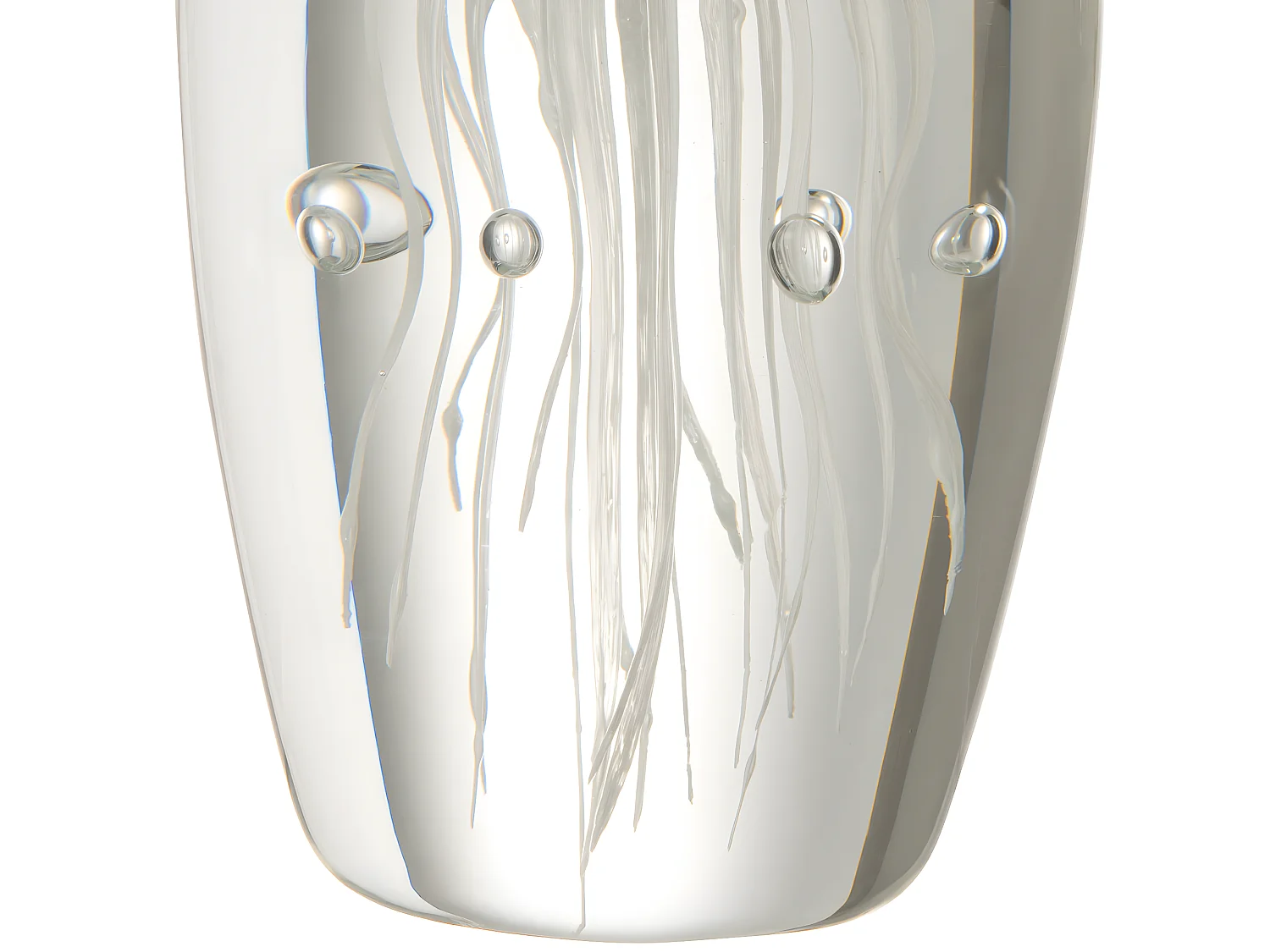 Presse-Papier en Verre "Grande Méduse" 16cm Blanc