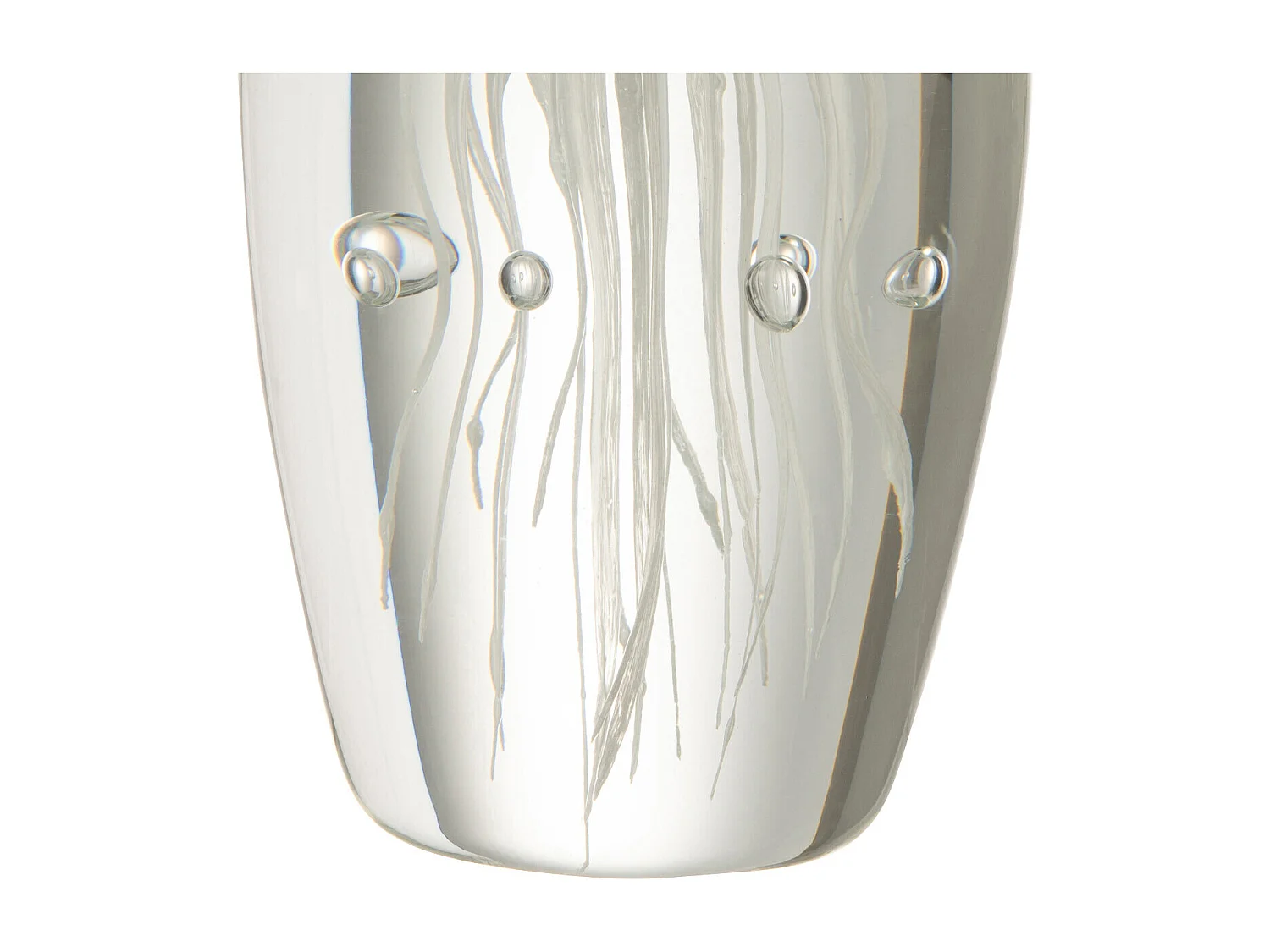 Presse-Papier en Verre "Grande Méduse" 16cm Blanc