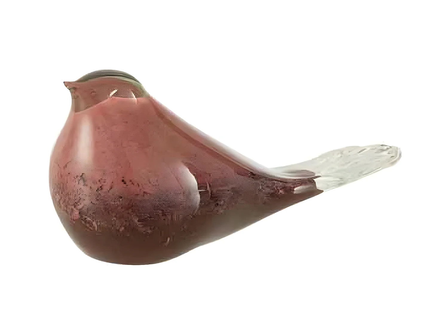 Statuette Design "Oiseau" 22cm Rose & Brun