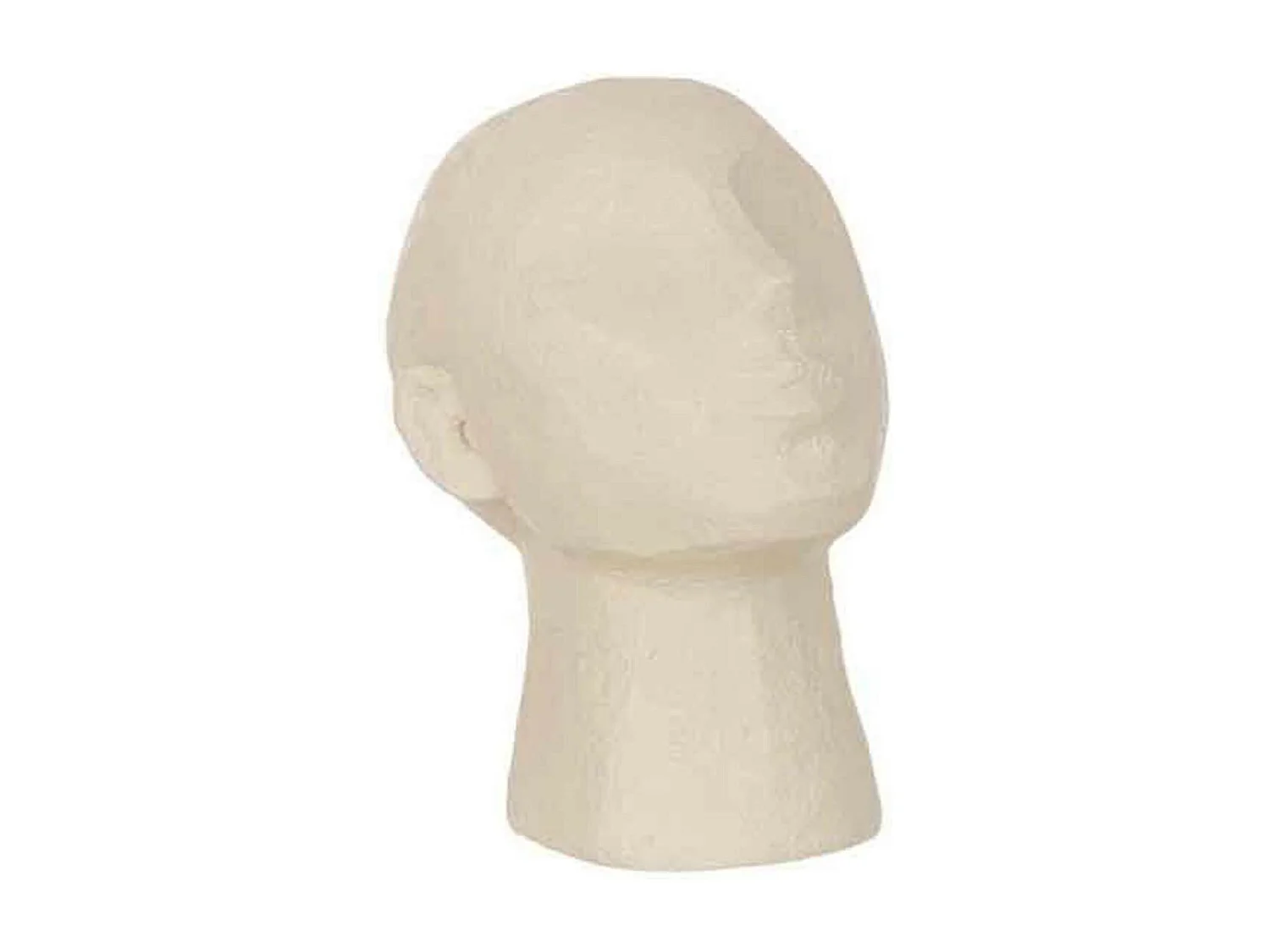 Statuette Déco "Tête Abstraite" 22cm Beige