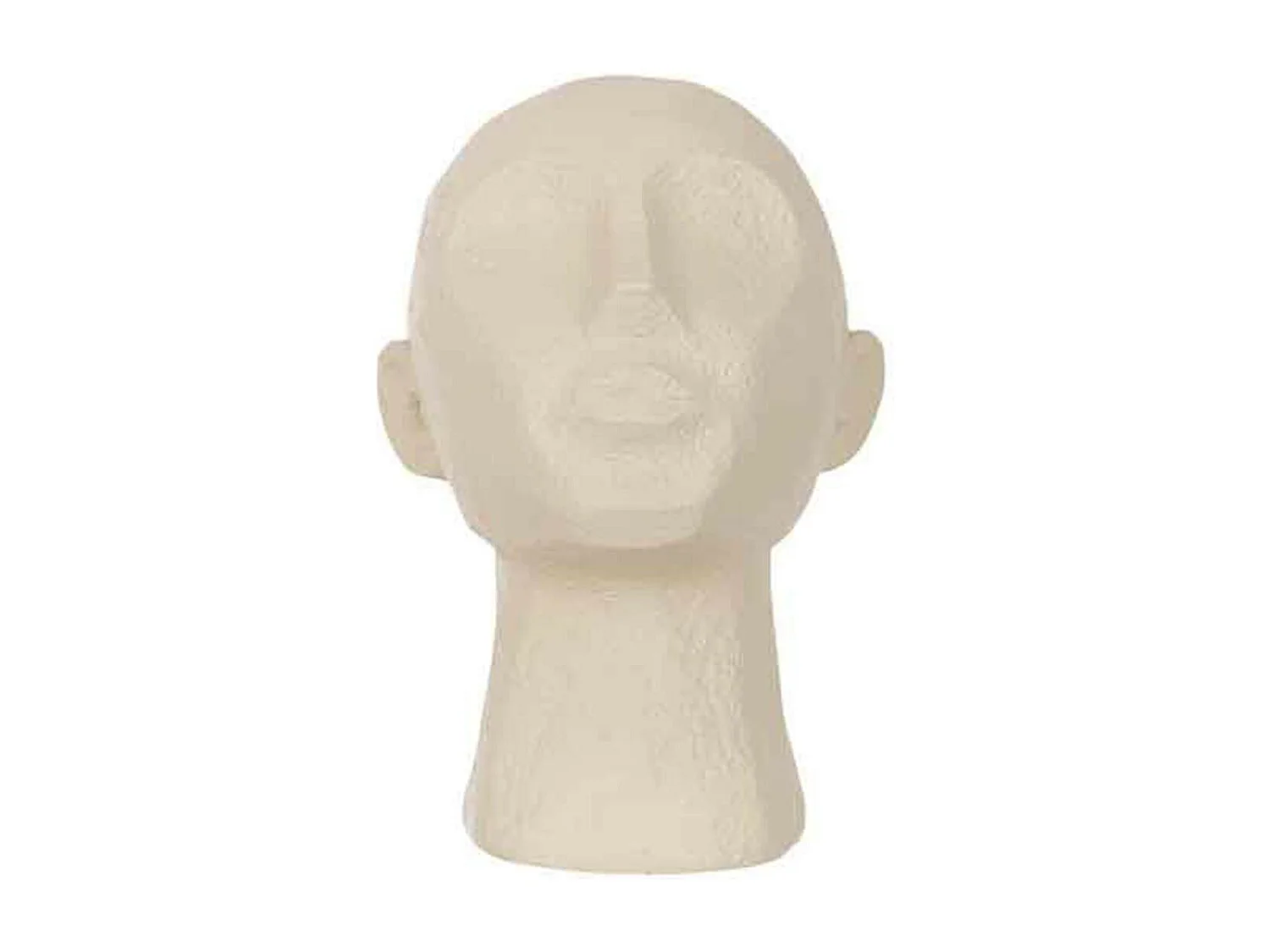 Statuette Déco "Tête Abstraite" 22cm Beige
