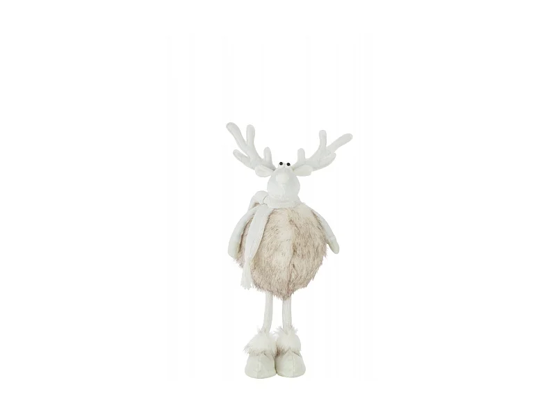 Statuette Déco "Renne Debout" 42cm Beige