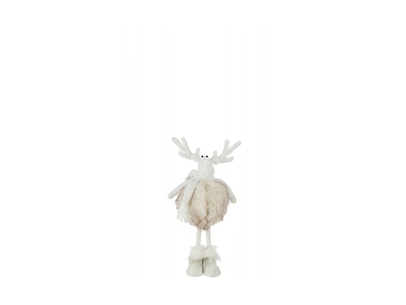 Statuette Déco "Renne Debout" 32cm Beige